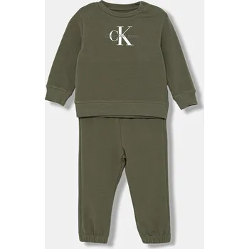 Dětská tepláková souprava Calvin Klein Jeans IN0IN00017.9BYA zelená 87X, vel. 104