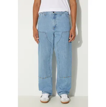 Pánské džíny Džíny Carhartt WIP Double Knee Pant pánské, I032699.0112, 33/32, modrá, 55X