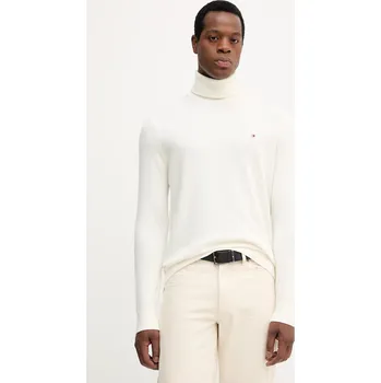 Dámský svetr Svetr s příměsí kašmíru Tommy Hilfiger tmavomodrá barva, s golfem, MW0MW28048 MW0MW28048.9BYY 01X, vel. M