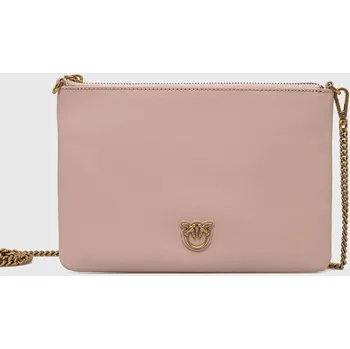 Kabelka Kožená kabelka Pinko růžová barva, 100455.A0F1 39X, vel. ONE SIZE
