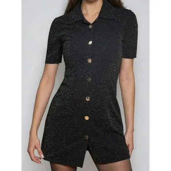 Dámské šaty Sinsay - Mini šaty s límečkem - černá - 941EY-99X - 941EY-99X-M