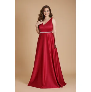 Dámské šaty EVA & LOLA Plesové šaty BRIGITTE QUEEN červené Barva: Červená, Velikost: 48