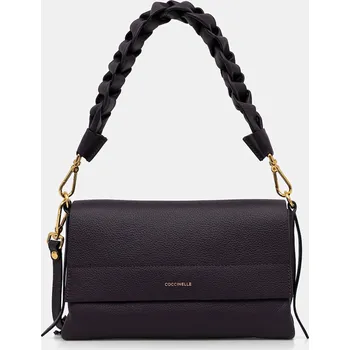 Kabelka Kožená kabelka Coccinelle BOHEME GRANA DOUBLE E1.M50.12.01.01 fialová 49X, vel. ONE SIZE