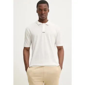 Pánská móda Bavlněné polo tričko HUGO 50493206 béžová 02X, vel. XXL