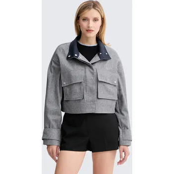 Dámský kabát Dámský kabátek BOSS Black Jardia 50548307 šedý Velikost: 34