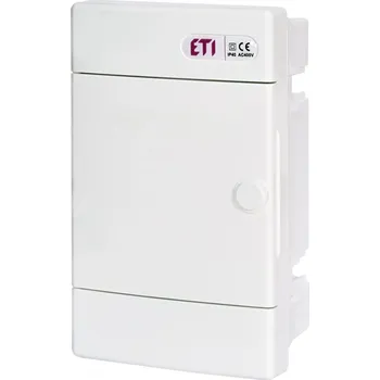 modulární přístroj a rozvaděč Zapuštěná rozvodnice ETI s bílými dvířky ECM4PO, počet modulů: 4 (1x4) 001100143