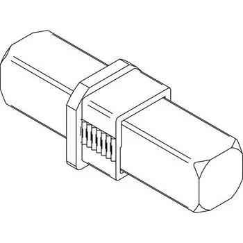 Dveřní kování HEWI výměnný čtyřhran 72,9PS ČH 9 x 40 mm, pozink