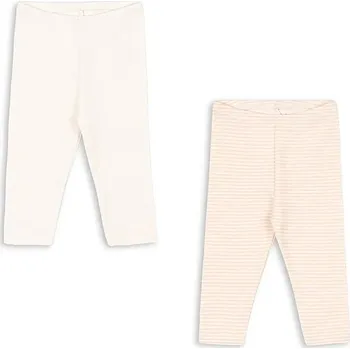 Dětské bavlněné legíny Fanga Fontana FIO STRIPE 2 PACK PANTS OCS 2-pack FA100036 béžová 02X, vel. 80