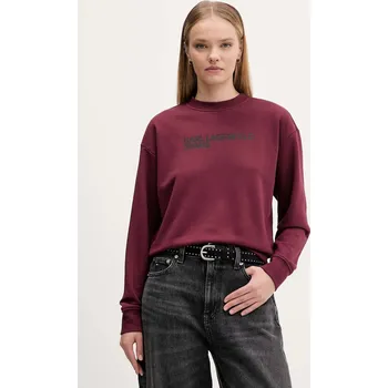 Dámská mikina Mikina Karl Lagerfeld Jeans dámská, bílá barva, s potiskem, A1W20005 83X, vel. S