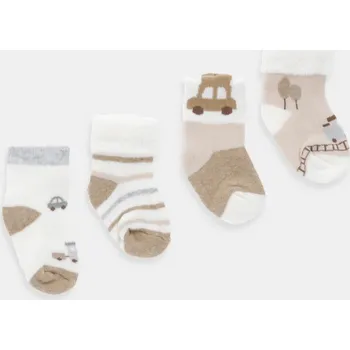 Dětské ponožky Mayoral Newborn 4-pack hnědá barva, 9917 9917.1A.Newborn.9BYA 01B, vel. 17/19