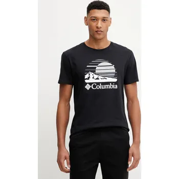 Pánské oblečení Bavlněné tričko Columbia Path Lake 1934814. černá 99A, vel. M