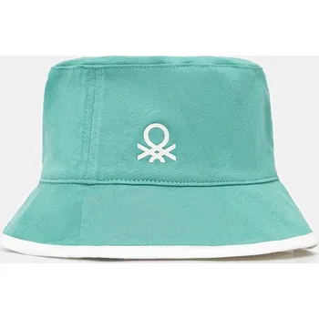 Klobouk Dětský oboustranný klobouk United Colors of Benetton zelená barva, 6YPLGA01G 6YPLGA01G.P.Seasonal 76X, vel. 48