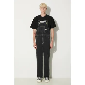 Bavlněné lacláče Carhartt WIP Bib Overall černá barva, I022946-BLACKSTONE, 29/32, 99J