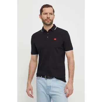 Pánské oblečení Bavlněné polo tričko HUGO Deresino232 50490775 černá 99A, vel. S