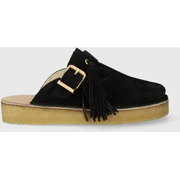 Dámské pantofle Semišové pantofle Clarks Trek Mule, 39, černá, 99X