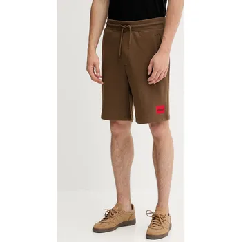 Pánské kraťasy Bavlněné šortky HUGO Diz222 černá barva, 50466196 88X, vel. L