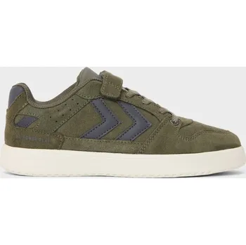 Chlapecké tenisky Hummel Power Suede Low-Top Trainers Dusty Olive 4.5 (37)