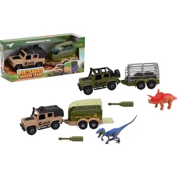 Terénní vozidlo s přívěsem do jungle + dinosaur