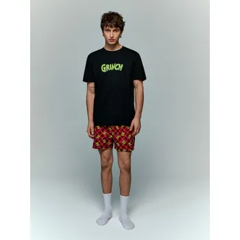 Pánské tričko Vánoční pyžamo Grinch - M - House - černá - 501HF-99X