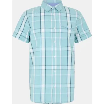 Pánská košile Bench Giala Short-Sleeve Patterned Shirt Teal Check L
