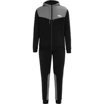 Lonsdale Mens Tracksuit Black/Grey XL