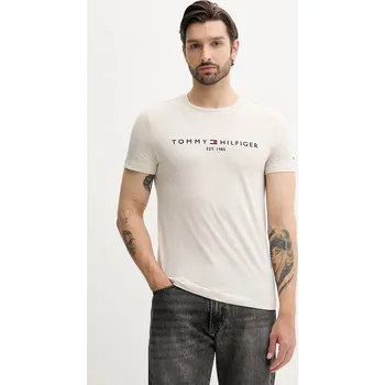 Pánské tričko Bavlněné tričko Tommy Hilfiger MW0MW11797 béžová 80C, vel. XXL
