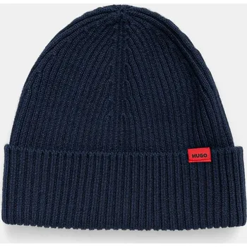 Čepice Vlněná čepice HUGO Xola černá barva, vlněná, 50524570 95X, vel. ONE SIZE