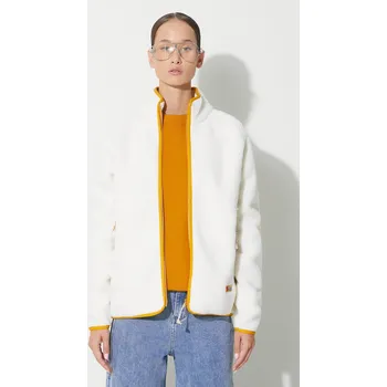 Pánská mikina Fleecová mikina Fjallraven Vardag Pile béžová barva, XS, 12X