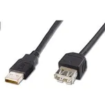 PremiumCord USB 2.0 kabel prodlužovací, A-A, 2m, černý kupaa2bk