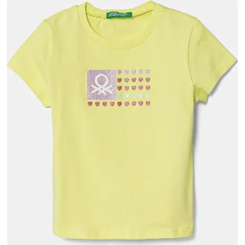 Chlapecké tričko Dětské bavlněné tričko United Colors of Benetton zelená barva, 3I1XG10HU 3I1XG10HU.P.Seasonal 71X, vel. 116