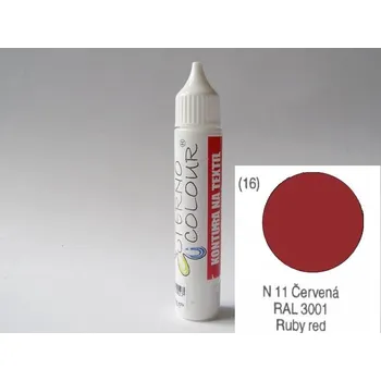 Výtvarná barva Konturovací barva na textil a hedvábí 20g - červená