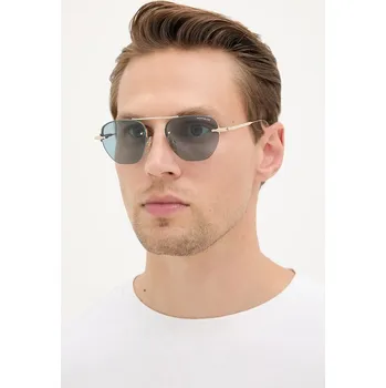 Sluneční brýle Sluneční brýle Montblanc pánské, zlatá barva, MB0404S GLA, vel. 52