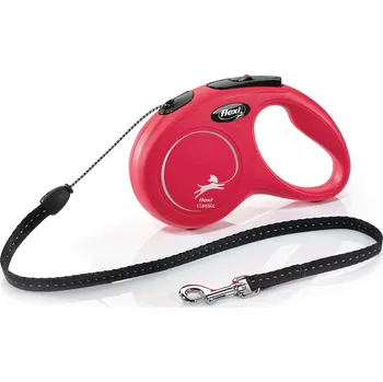 Vodítko pro psa Flexi Vodítko Classic S lanko 5m červené