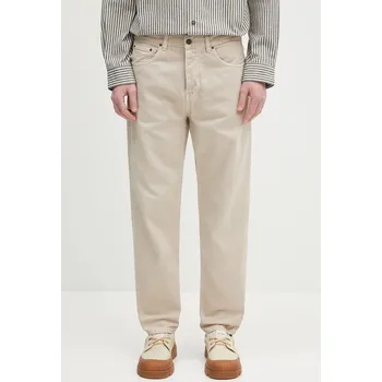 Pánské kalhoty Bavlněné kalhoty Carhartt WIP Newel Pant pánské, béžová barva, I033123.2LP4J, 29, 12X