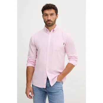 Pánské oblečení Lněná košile Lindbergh 30.220276 růžová 38X, vel. L