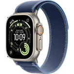Apple Watch Ultra 3 (2025) 49mm Přírodní titan s modrým/jasně modrým trailovým tahem S/M