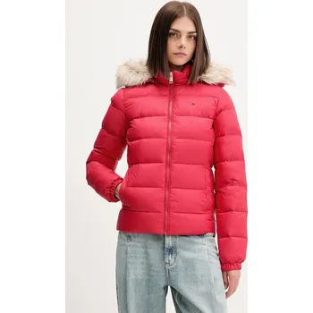 Péřová bunda Tommy Jeans DW0DW18312 růžová 42X, vel. S