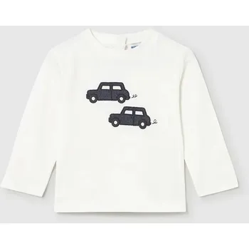 Oblečení a móda Dětské bavlněné tričko s dlouhým rukávem Mayoral 2072.3F.Baby.9BYA bílá 00X, vel. 104