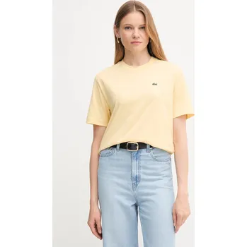 Dámské tričko Bavlněné tričko Lacoste dámské, bílá barva, TF7215 11X, vel. 34