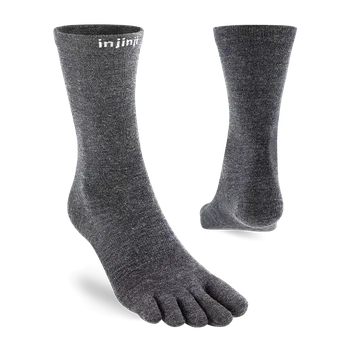 Pánská móda Trekové ponožky Injinji Liner Crew Wool slate S (37-40)