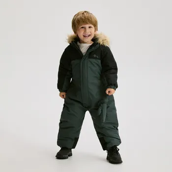 Chlapecké kalhoty Reserved - Zateplená kombinéza s palčáky - ocelově zelená - 561CW-96X - 561CW-96X-116