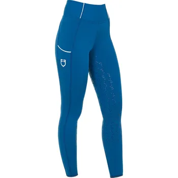 Jezdecké kalhoty EQUESTRO Legíny jezdecké Summer Equestro, s gripem, dámské, blue coral M