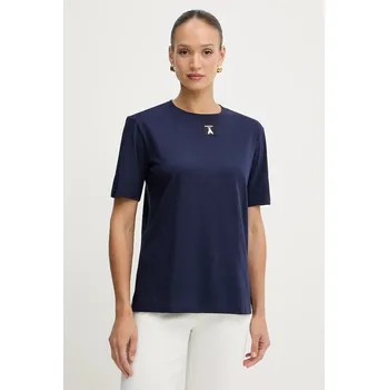 Pánské tričko Bavlněné tričko Patrizia Pepe 8M1612.J089 námořnická modř 59X, vel. 40