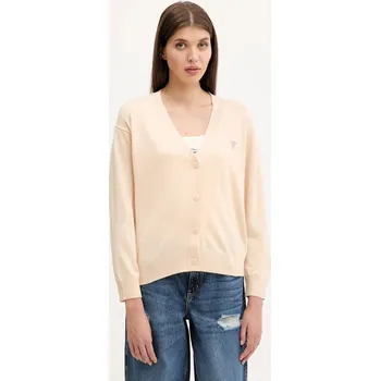 Dámský svetr Kardigan s příměsí vlny Guess Jeans W4BR16.Z3HO2 béžová 08X, vel. XL