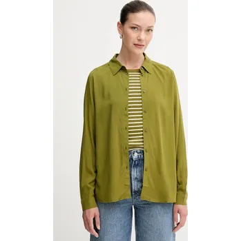 Pánská košile Košile United Colors of Benetton 5WPWDQ0B0 zelená 91X, vel. L