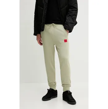 Bavlněné tepláky HUGO Doak212 zelená barva, 50447963 91C, vel. XXL