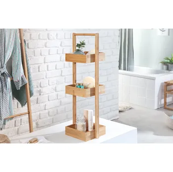 Stylové stojací police Bambu 75cm přírodní