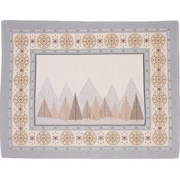 prostírání Tegatex Gobelínové prostírání - vánoční stromy šedé
