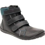 Zimní barefoot boty s membránou - černá s modrou, FARE BARE Velikost: 37