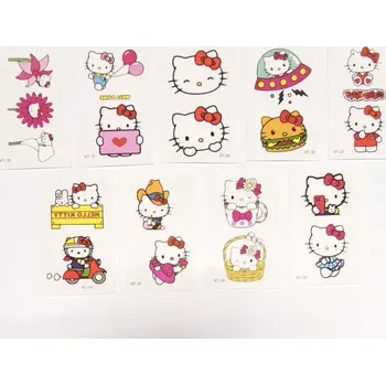 Odstranitelné tetování Dětské dočasné tetování - SANRIO - HELLO KITTY - 9 ks (A) (Značka: SPADABRAVO)